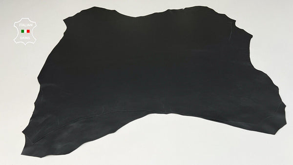 ANTHRACITE BLACK Italian Lambskin Sheep leather hides 2 skins 10sqf 0.8mm #B8558