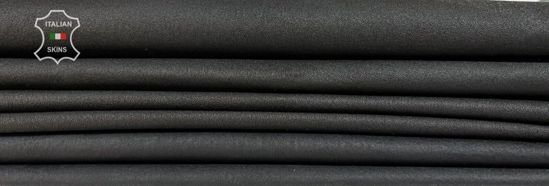 WASHED BLACK Thin Soft Italian Stretch Lamb leather 3 skins 13sqf 0.5mm B7140