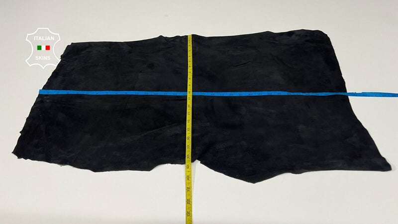 MIDNIGHT BLUE BLACK SUEDE Soft Stretch Lambskin leather pants 4+sqf 0.8mm #B3699