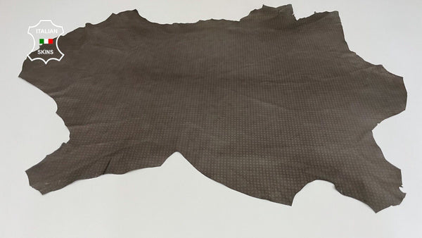 NATURAL TAUPE BROWN PRINTED Thin Soft Italian Lambskin leather 6sqf 0.6mm #B2755