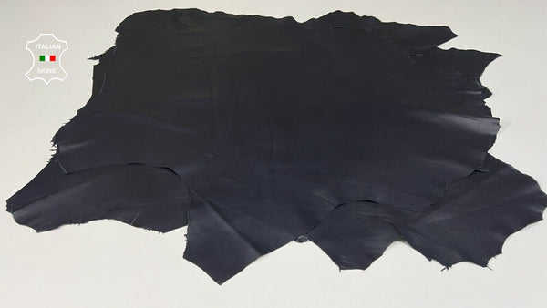 VERY DARK BLUE Thin Soft Italian Lambskin leather hide 2 skins 12sqf 0.6mm B8879