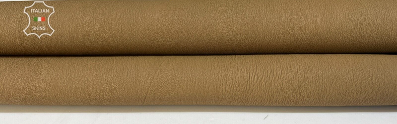 WASHED WALNUT BROWN ROUGH Thick Soft STRETCH Lamb leather hide 3sqf 1.1mm B7499