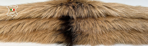 SAND TAN DISTRESSED Soft Hair On sheepskin shearling fur leather 16"X21" #B8710
