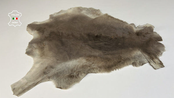 LIGHT TAUPE BROWN DISTRESSED Hair On sheepskin shearling leather 21"X28" #B8699