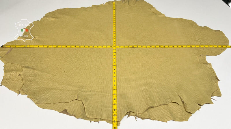 WHEAT YELLOW TEXTURED Soft Italian Lambskin leather 2 skins 18sqf 1.0mm #B8132