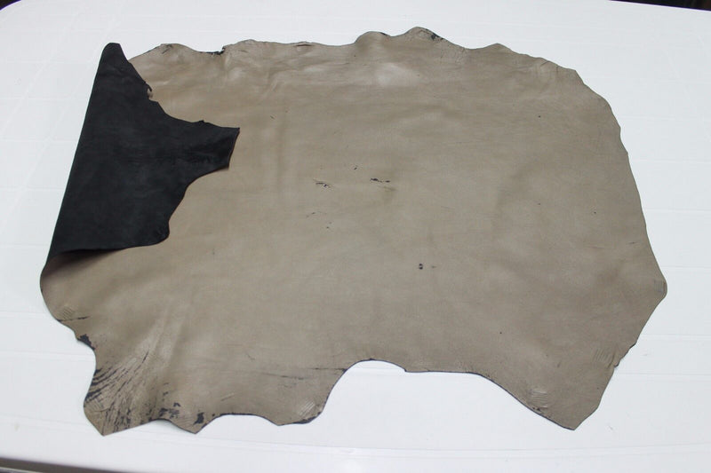 Italian Lambskin leather skin skins hide hides KHAKI PEARLIZED 5sqf #A1412