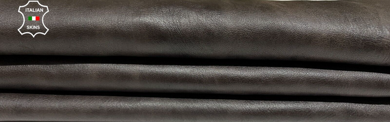 DARK BROWN VEGETABLE TAN Thick Soft Goatskin Goat leather hides 6sqf 1.3mm B8594