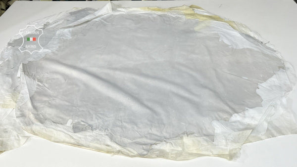 UNDYED GREYISH NUBUCK BACKED Thin Soft Lamb leather 7 skins 42+sqf 0.4mm #B7492
