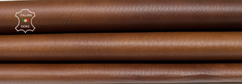 GRAINY COGNAC BACKED DISTRESSED STRETCH Lambskin leather hides 7sqf 1.1mm #B7437