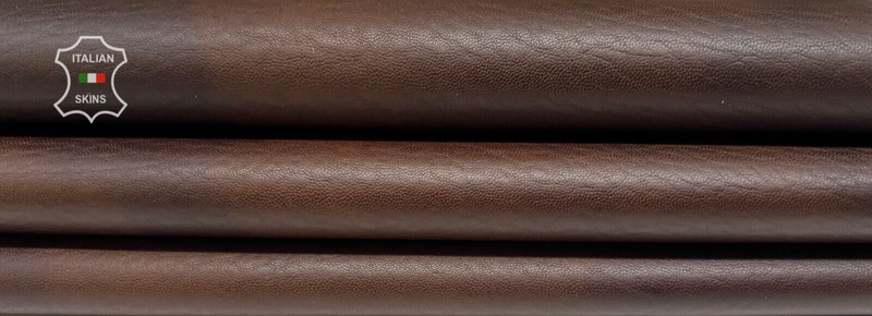 BROWN BACKED RUSTIC LOOK Italian STRETCH Lambskin leather hide 7+sqf 1.2mm B7441
