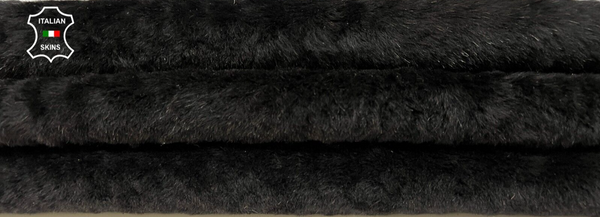 VERY DARK BROWN SHORT Soft Hair On sheepskin shearling fur leather 18"X28" B8690