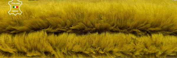PISTACHIO Soft Hair On sheepskin Lamb shearling fur leather hides 19"X21" #B8695
