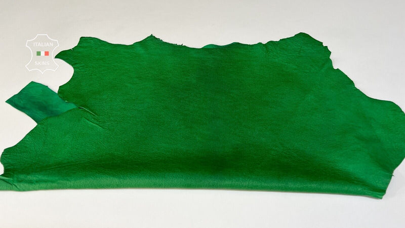 GREEN CRISPY CRINKLE Thin Soft Italian Lamb leather Bookbinding 5sqf 0.6mm B8249