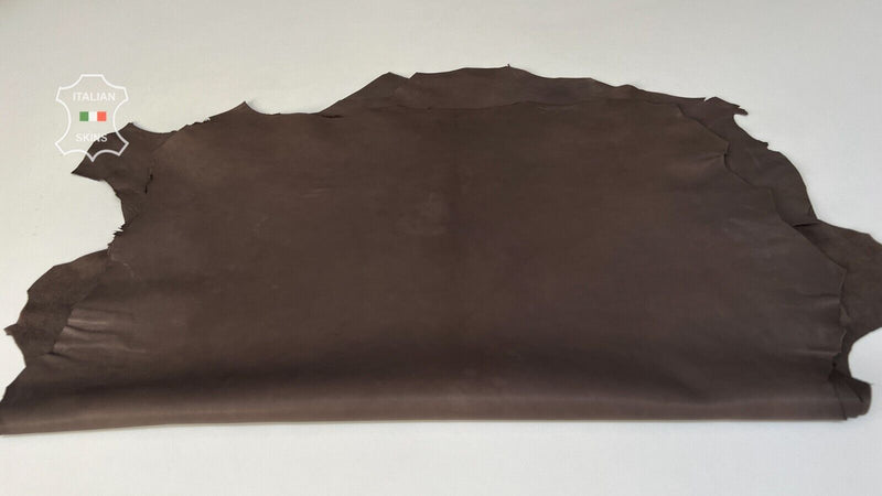 NATURAL DARK BROWN NAKED MATTE Soft Lambskin leather 3 skins 16sqf 0.9mm #B8080