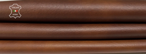 GRAINY COGNAC BACKED DISTRESSED STRETCH Lambskin leather hides 6sqf 1.2mm #B7438