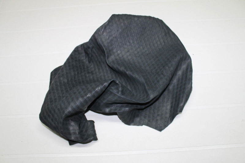 Italian Lambskin leather hides skin skins NATURAL ANTHRACITE LOZENGE PRINT 3+sqf