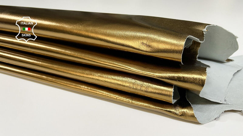 METALLIC BRONZE Soft Italian Lambskin leather hides 3 skins 15sqf 0.8mm #B6125