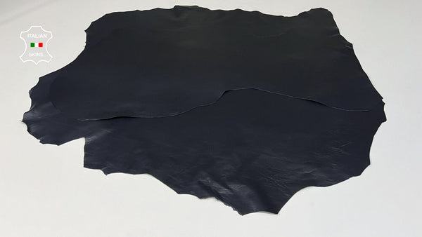 VERY DARK BLUE Soft Italian Lambskin Sheep leather 2 skins 10sqf 0.9mm #B8351