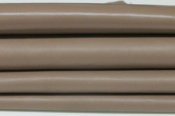 TAUPE BROWN smooth Italian Lambskin leather 4 skins total 20sqf 0.7mm #A6551