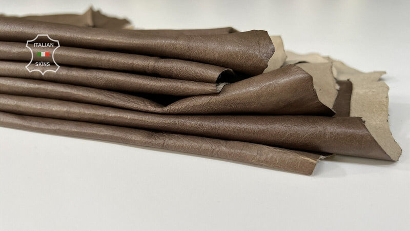 WALNUT BROWN DISTRESSED Thin Soft Lambskin leather 2 skins 10sqf 0.6mm #B7298