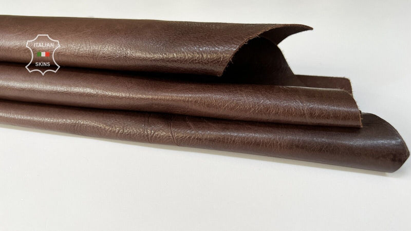 BROWN ANTIQUED VEGETABLE TAN Soft Italian Lamb Sheep leather 6sqf 0.8mm #B8079