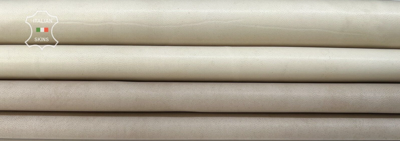 NATURAL BEIGE 2 SHADES Soft STRETCH Lambskin leather 2 skins 12+sqf 1.0mm B7497