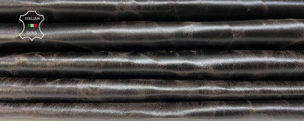 DARK BROWN VINTAGE Italian Stretch Lambskin leather 8 skins 32+sqf 0.7mm #B7431