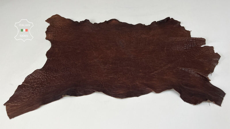 BROWN BUBBLY VEGETABLE TAN GRAINY Thick Soft Lambskin leather 3+sqf 1.4mm #B7415