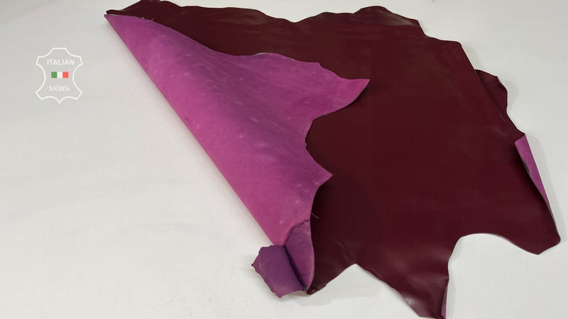 BORDEAUX WINE Thick Italian Calfskin Cow leather hides skins 8+sqf 1.5mm #B7477