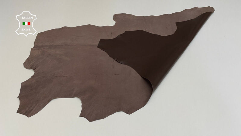 CHOCOLATE BROWN Italian Metis Lambskin leather skins hides 6sqf 0.8mm #B2583