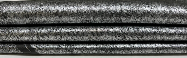 METALLIC SILVER STEEL ANTIQUED Soft VEGETABLE TAN Lamb leather 5+sqf 0.9mm B8588