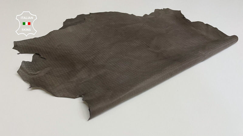 NATURAL TAUPE BROWN PRINTED Thin Soft Italian Lambskin leather 6sqf 0.6mm #B2755