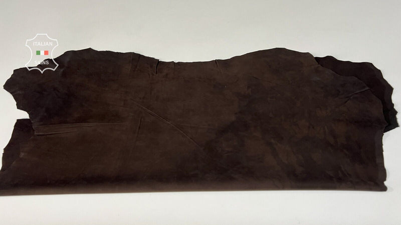 BROWN NUBUCK Thin Soft Italian Lambskin leather hide hides 5+sqf 0.6mm #B7788