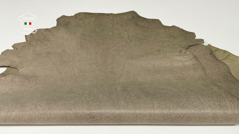 WALNUT BEIGE PRINTED Vintage look Goatskin pack 2 skins total 8+sqf 0.8mm #B89