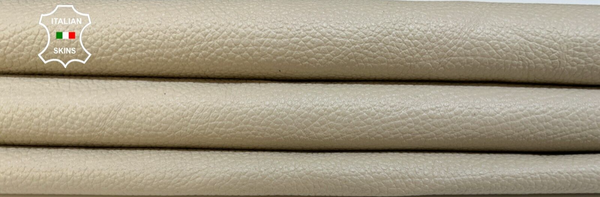 BEIGE PEBBLE GRAINY Soft Italian Lambskin leather Bookbinding 6sqf 0.7mm #B4858