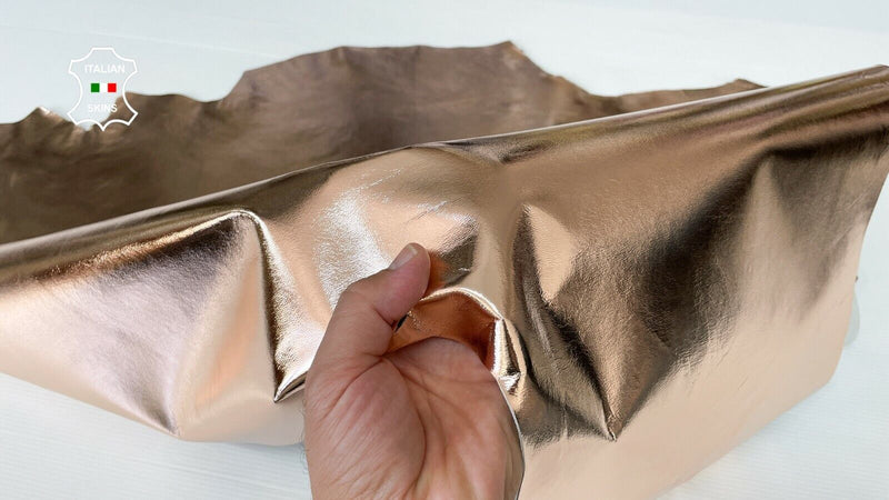 METALLIC ROSE GOLD rosegold Italian Lambskin Lamb Sheep leather skin 6sqf 0.7mm