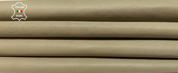 KHAKI ARMY VEGETABLE TAN Soft Italian Lambskin leather 4 skins 20sqf 0.9mm B4866