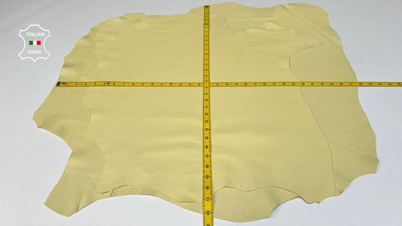 BANANA LIGHT PALE YELLOW Soft Italian Lamb leather 2 skins 12+sqf 1.0mm #B8345