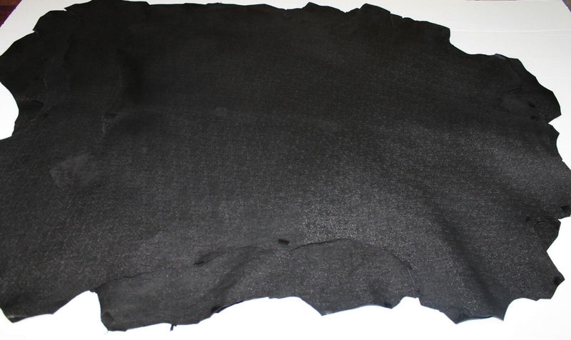 BLACK REPTILE EMBOSSED Italian Goatskin Leather 6 skins hides 45sqf #A3744