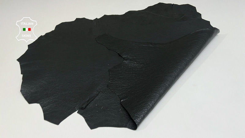 DOUBLE FACE PETROL GRAY CRINKLED Goatskin Goat leather hides 5+sqf 0.9mm #B4825