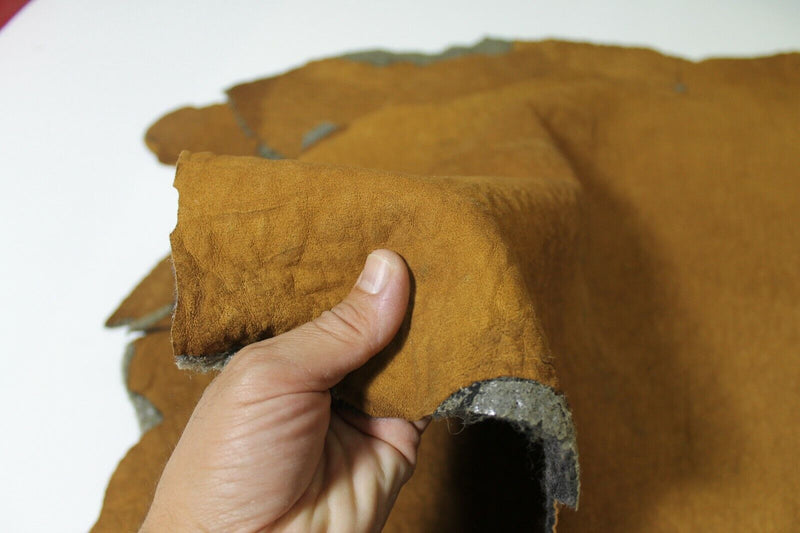 CAMEL BROWN WOOL BACKSIDE Italian Lambskin Lamb leather 5 skins 22sqf #A5522