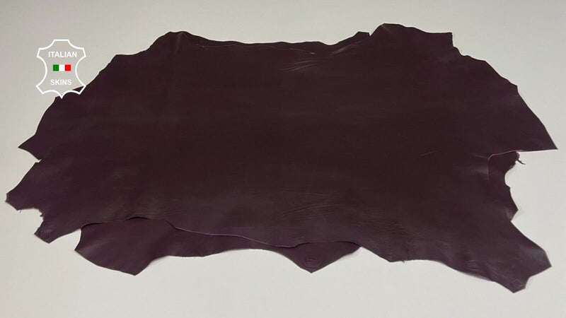 BURGUNDY DEEP PLUM Soft Italian Lambskin leather 2 skins 10+sqf 0.8mm #B4888