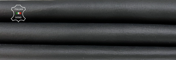 WASHED BLACK Thick Soft Italian Stretch Lambskin leather hides 6sqf 1.3mm B7137