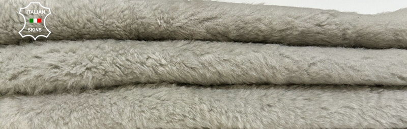 GREY Soft Hair On sheepskin Lamb shearling fur leather hode hides 15"X25" #B8694