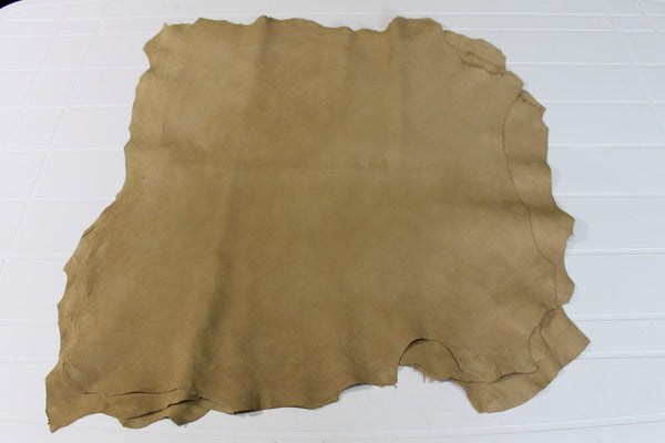 Italian Goatskin leather skin skins hide hides SUEDE CAMEL 3sqf #8910