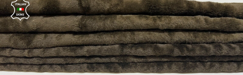 BROWN SHORT Hair On sheepskin shearling fur leather 2 skins 12sqf 32"X51" #B8654