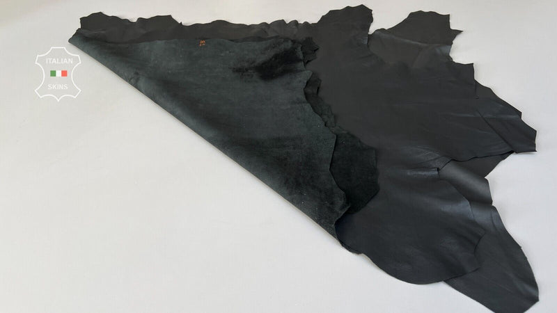 DARK GRAY Thin Soft Italian Lambskin leather hides 2 skins 14sqf 0.6mm #B8100