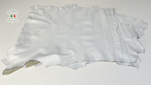 ICE WHITE Soft Italian Lambskin Sheep leather hides 7 skins 35sqf 0.7mm #B9126