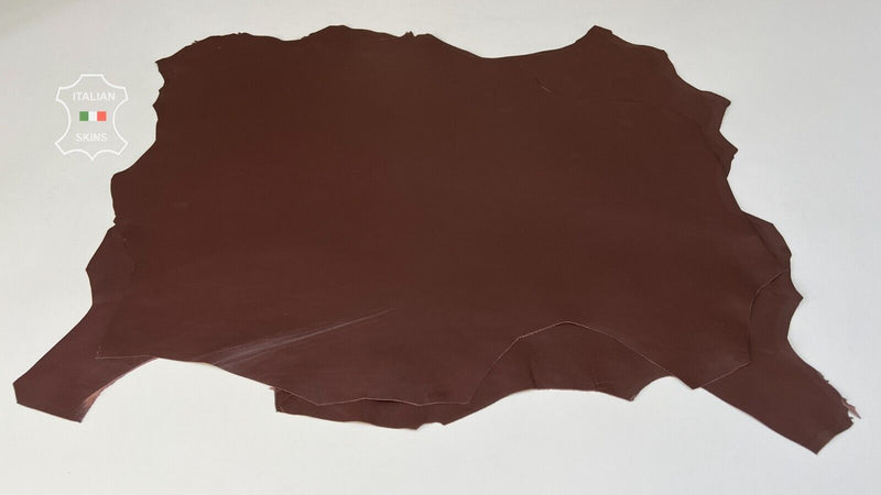 ROSEWOOD BROWN BURGUNDY Soft Italian Lambskin leather 2 skins 9+sqf 0.7mm #B8010