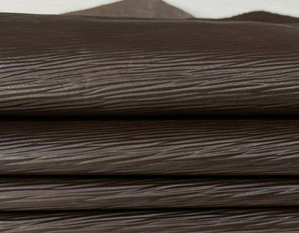BROWN EPI LV textured thin soft Lambskin Lamb leather 2 skins 15sqf 0.5mm #A7334